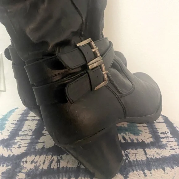 Kohl’s Black Riding Boots Size 11 - Picture 2 of 4